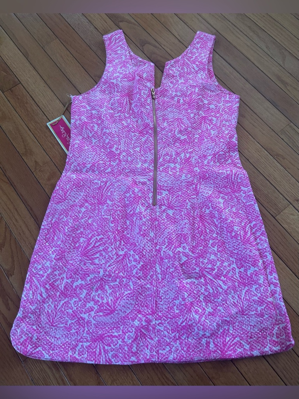 Lilly Pulitzer for Target My Fans Pink Floral Shift Dress Size 14 NWT - Picture 5 of 12